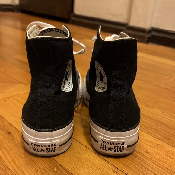 Black Converse All Star Platform High Tops - Picture 6 of 8
